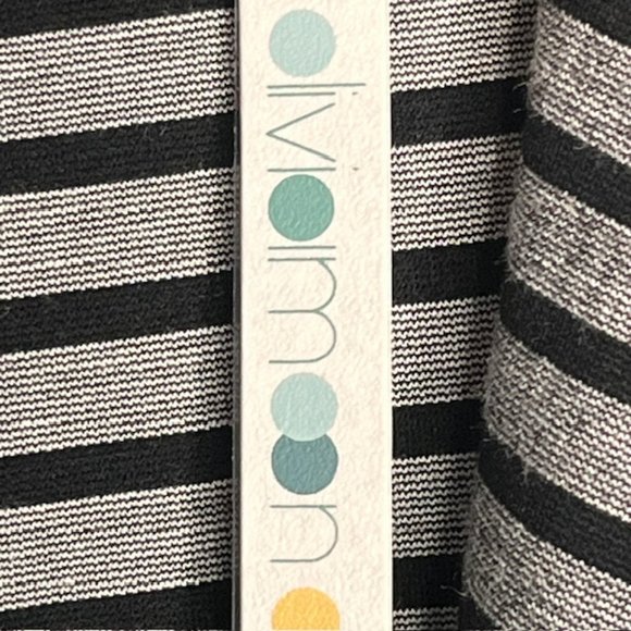 Olivia Moon Striped 1-Button Knit Blazer - Heathered Gray/Black - L - Picture 9 of 10